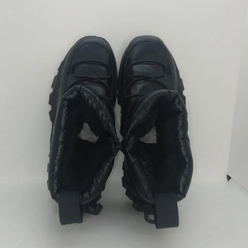 Dream Pairs Girls Pre-owned Puffy Black Winter Zip Up Boots - sz. 2